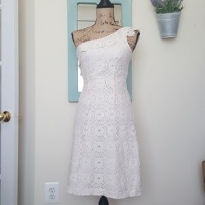 Merona Ivory Lace Ruffle Summer Dress NWOT